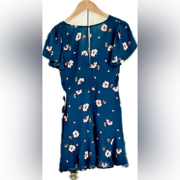 Altar'd State Navy Floral Mini Wrap Dress - Picture 4 of 6